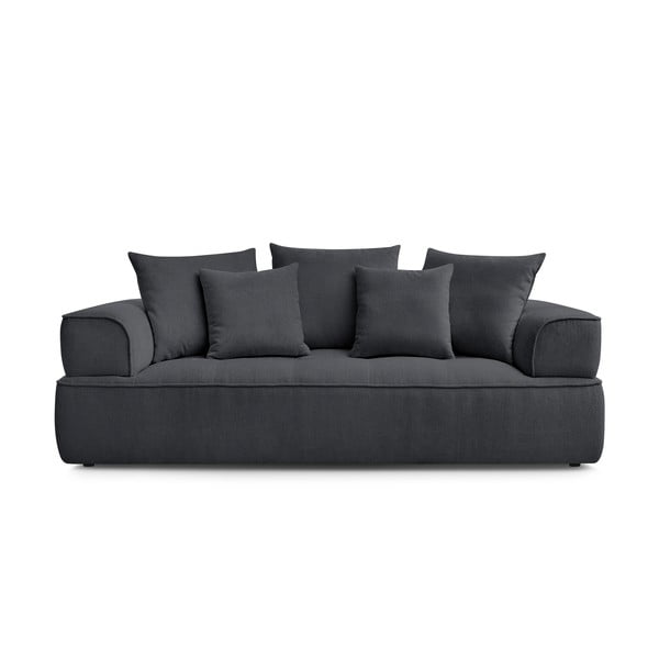Ciemnoszara sofa z tkaniny szenilowej 237 cm Whesley – Bobochic Paris
