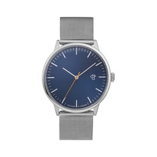 Zegarek w srebrnym kolorze z niebieskim cyferblatem CHPO Nando