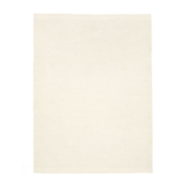 Biały dywan wełniany ręcznie tkany Linie Design Dilli, 70x140 cm