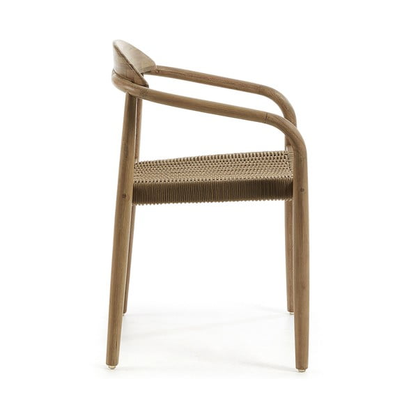 Drewniane krzesło z beżowym siedziskiem Kave Home Glynis-image-3