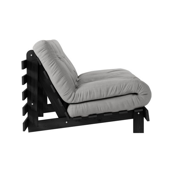 Sofa rozkładana z szarym obiciem Karup Design Roots Black/Grey-image-4