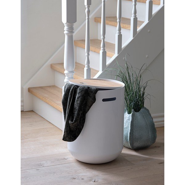 Biały stolik Canett Olivia, ⌀ 39 cm-image-1