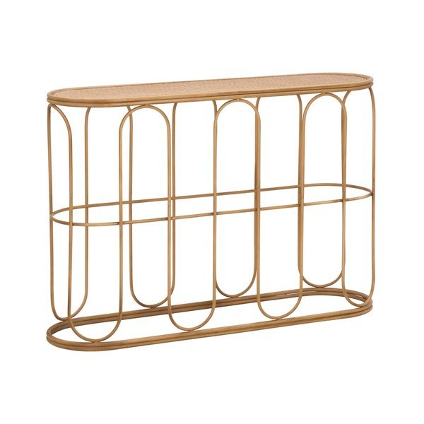 Rattanowa konsola w naturalnym kolorze 32x110 cm Samui – Mauro Ferretti