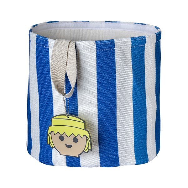 Niebieski tekstylny dziecięcy kosz na zabawki ø 30x28 cm Stripes – Playmobil