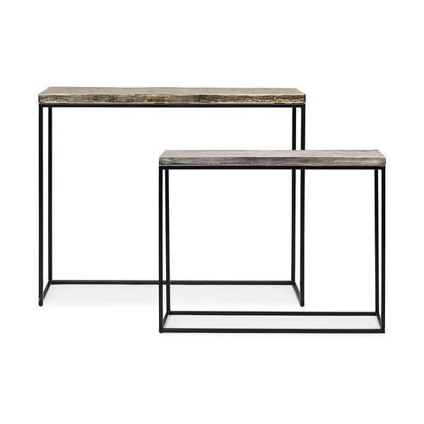 Metalowe konsole zestaw 2 szt. 29x99 cm Amira – Bizzotto-image-4