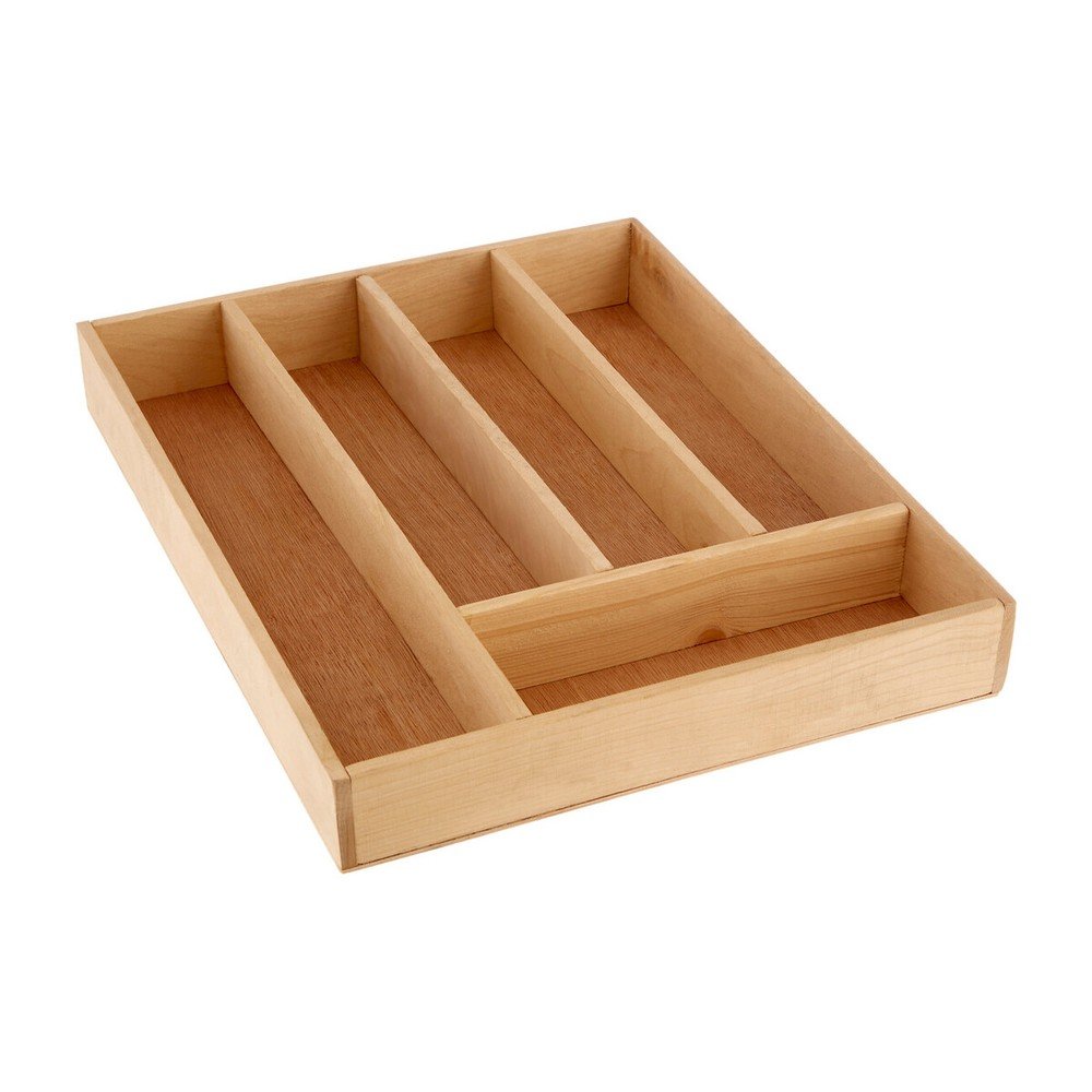 Drewniany organizer na sztućce do szuflady w naturalnym kolorze 30 x 38 cm – Premier Housewares (zdjęcie 3)