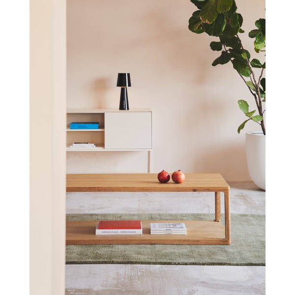 Stolik w dekorze dębu 65x140 cm Maymai – Kave Home-image-1