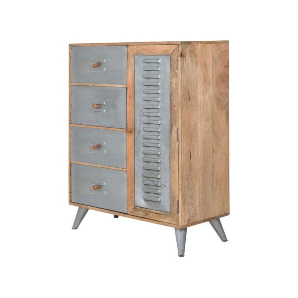 Komoda z drewna mango z 4 szufladami Canett Leipzig-image-1