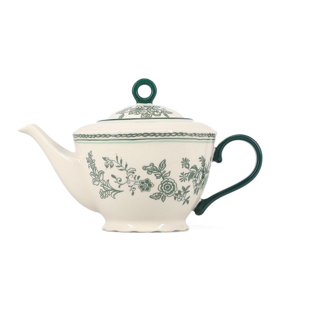 Zielony/w kolorze kości słoniowej porcelanowy dzbanek do herbaty 920 ml Cyril – S|P Collection