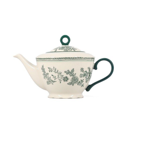 Zielony/w kolorze kości słoniowej porcelanowy dzbanek do herbaty 920 ml Cyril – S|P Collection