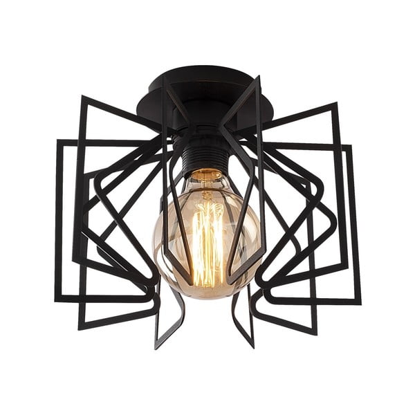 Czarna lampa sufitowa z metalowym kloszem ø 26 cm Nemrut – Opviq lights