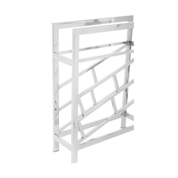 Metalowy regał na wino w kolorze srebra z połyskiem liczba butelek 12 Barolo – Premier Housewares-image-1