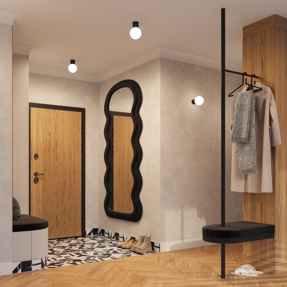 Czarna lampa sufitowa ze szklanym kloszem ø 12 cm Orbital – Sollux (zdjęcie 9)