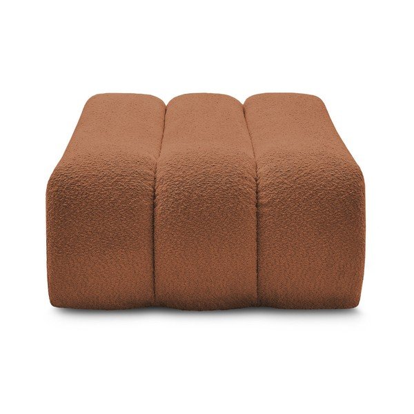 Pomarańczowy podnóżek z materiału bouclé Azra – Bobochic Paris-image-4