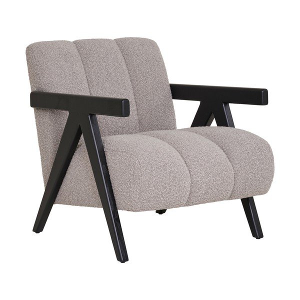 Jasnoszary fotel z materiału bouclé Florence – House Nordic