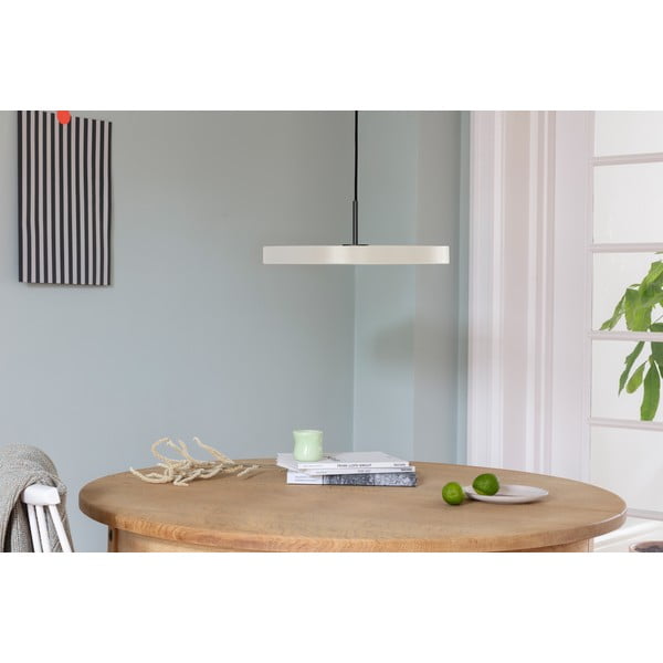 Kremowa lampa wisząca LED z metalowym kloszem ø 43 cm Asteria Medium – UMAGE-image-1