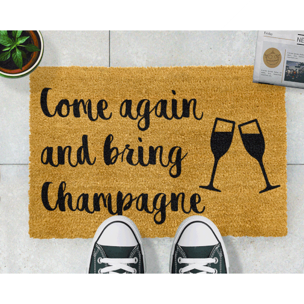 Wycieraczka Artsy Doormats Bring Champagne, 40x60 cm