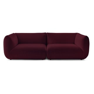 Bordowa sztruksowa sofa 260 cm Lecomte – Bobochic Paris