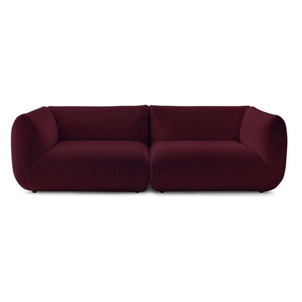 Bordowa sztruksowa sofa 260 cm Lecomte – Bobochic Paris