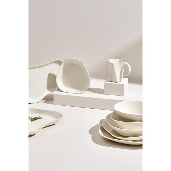 Białe talerze zestaw 2 szt. deserowe Lux – Kütahya Porselen-image-1