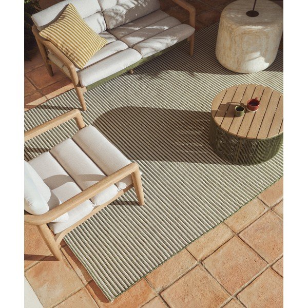 Zielony/beżowy dywan odpowiedni na zewnątrz 200x300 cm Ardelia – Kave Home-image-1