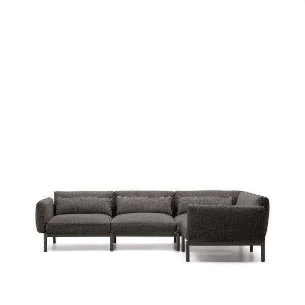 Ciemnoszara modułowa sofa ogrodowa 292 cm Sorells – Kave Home-image-3