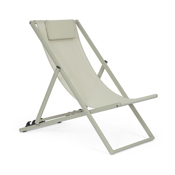 Szarobrązowy metalowy leżak ogrodowy Taylor – Bizzotto