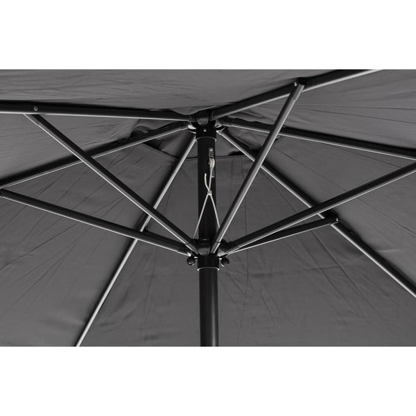 Czarny parasol ogrodowy ø 300 cm Happy Sun – Bonami Essentials-image-1