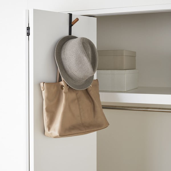 Czarny metalowy wieszak na drzwi 1,5 cm Tower – YAMAZAKI-image-2