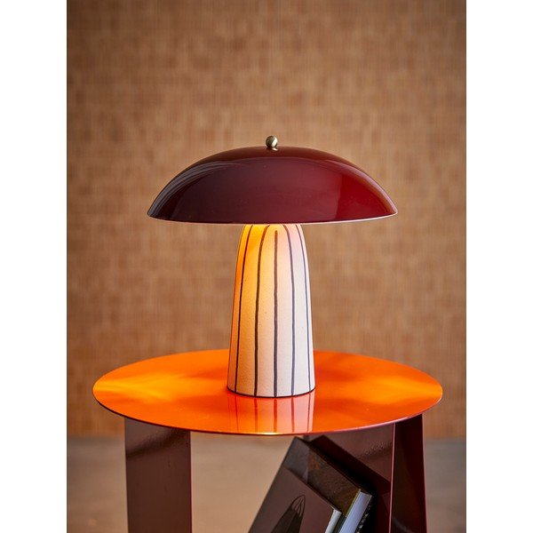 Lampa stołowa ceramiczna z metalowym kloszem (wysokość 32 cm) Arvid – Bloomingville-image-1