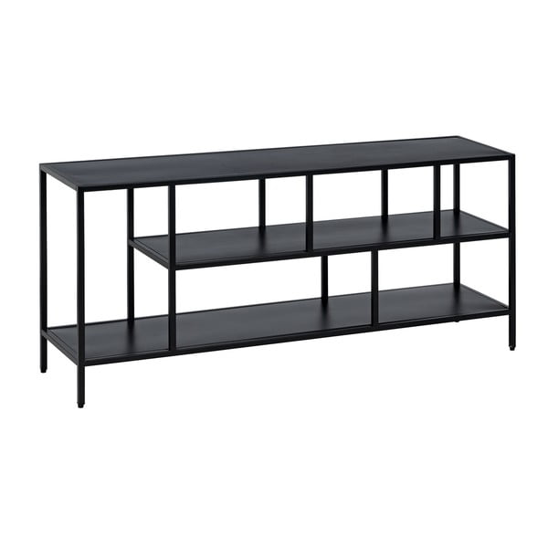Czarna stalowa szafka pod TV 120x55 cm – Ixia