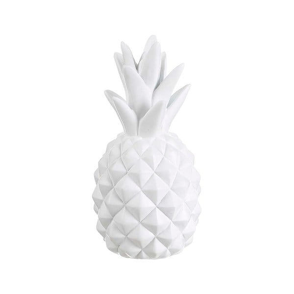 Biała dekoracja w kształcie ananasa Tropicho, wys. 18 cm