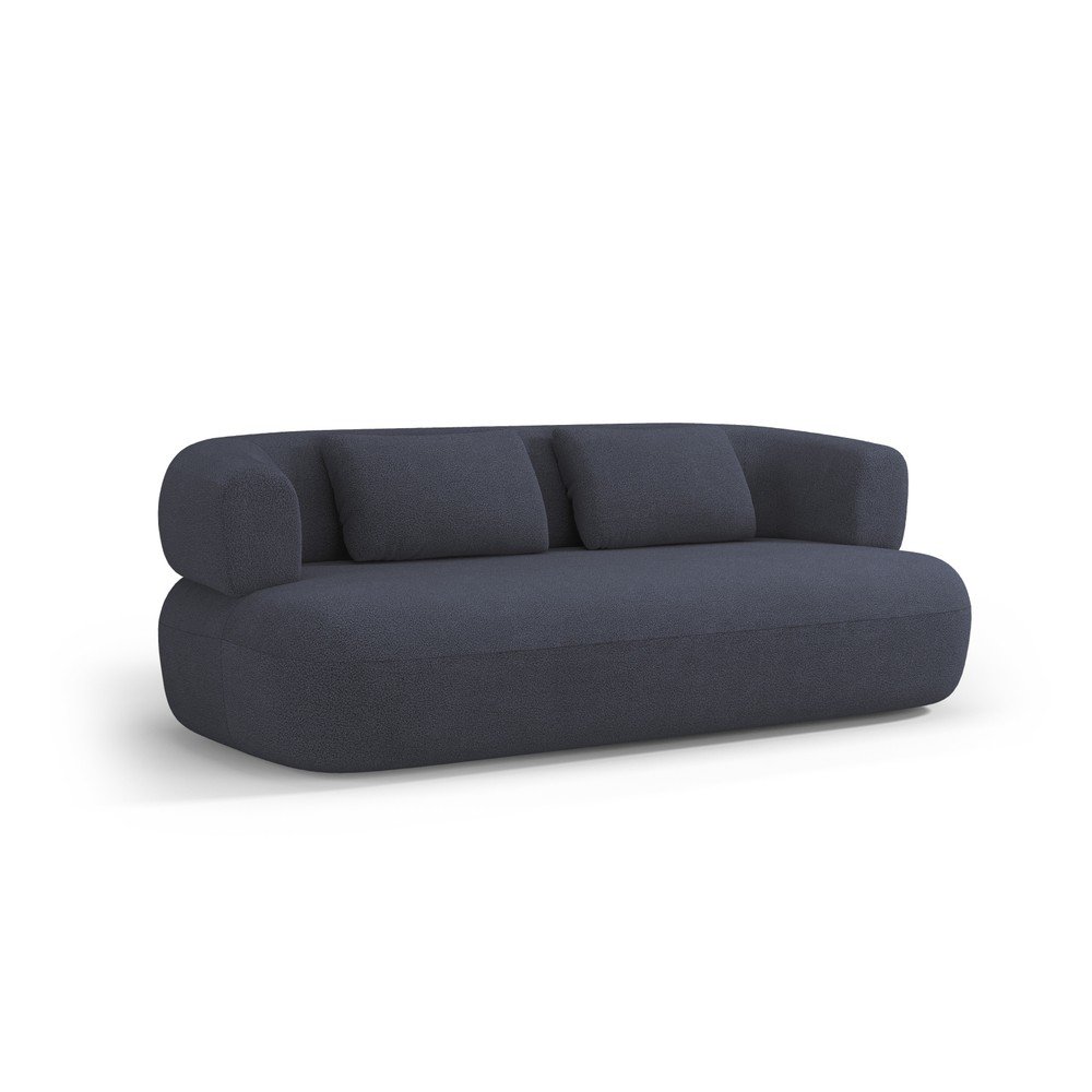 Ciemnoniebieska sofa z materiału bouclé 178 cm Jenny – Micadoni