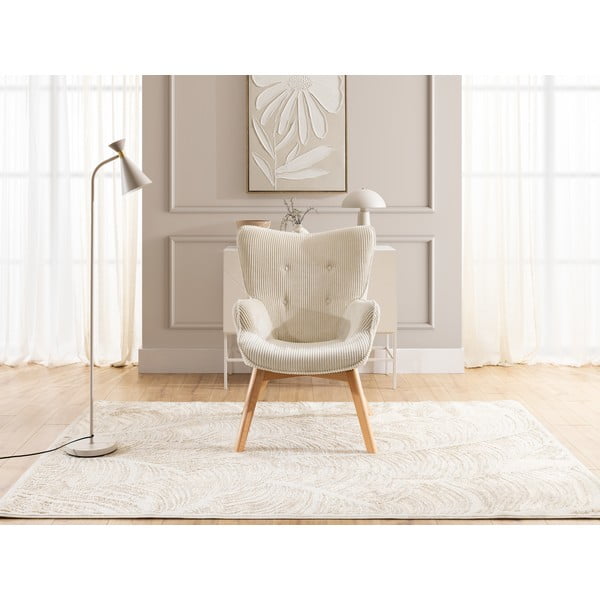 Beżowy sztruksowy fotel Niko – Ropez-image-1