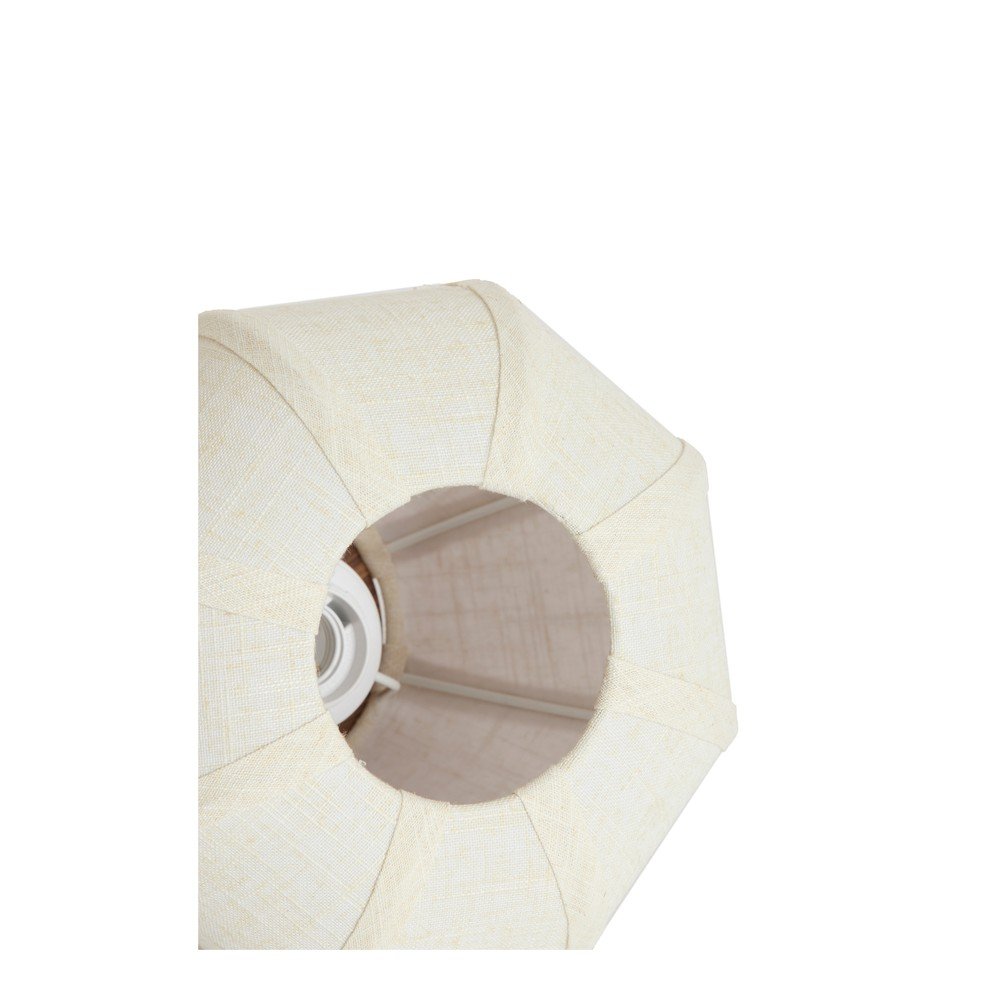 Kremowa metalowa lampa stołowa z tekstylnym kloszem (wysokość 23,5 cm) Kyzo – Light & Living (zdjęcie 6)