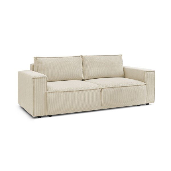 Beżowa sztruksowa rozkładana sofa 245 cm Nihad – Bobochic Paris-image-3