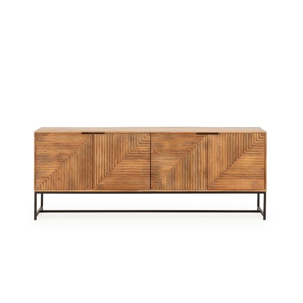 Komoda z litego drewna mango w naturalnym kolorze 210x80x40 cm Nereida – MOME-image-3