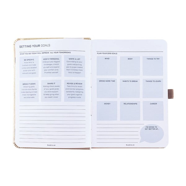 Kalendarz na rok 2019 z karteczkami samoprzylepnymi Busy B Goals-image-1