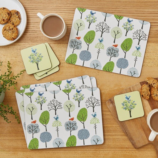 Korkowe podkładki zestaw 4 szt. Forest Birds – Cooksmart ®-image-1