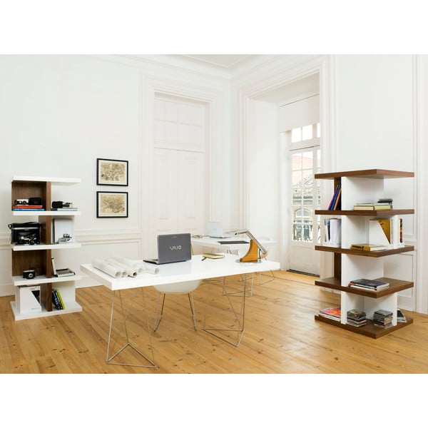 Biały stół do jadalni TemaHome Trestle, dł. 180 cm-image-1