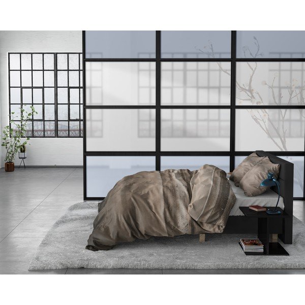 Brązowa flanelowa pościel jednoosobowa Sleeptime Marcus Taupe, 140x220 cm-image-4
