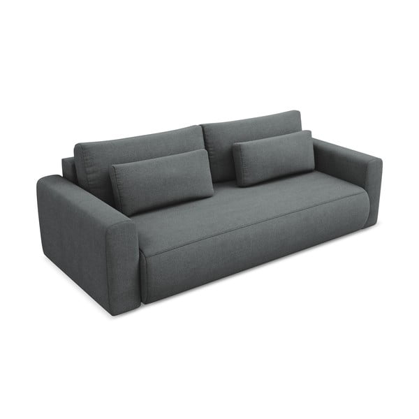 Ciemnoszara rozkładana/ze schowkiem sofa 238 cm Kapua – Makamii-image-2