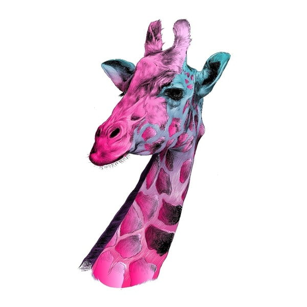 Obraz szklany 3D Art Graphico Giraffe, 50x50 cm