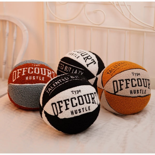 Poduszka dekoracyjna z materiału bouclé ø 25 cm Basketball – Mioli Decor-image-1
