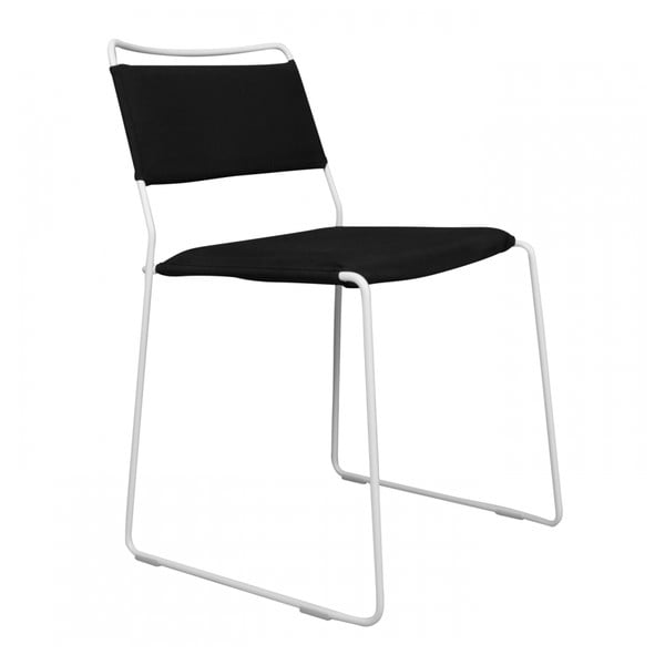 Czarne krzesło z białą konstrukcją OK Design One Wire
