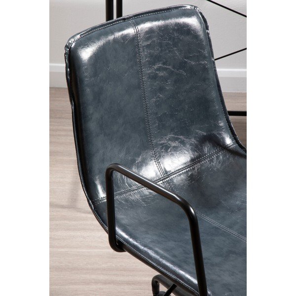 Ciemnoszare krzesło biurowe z imitacji skóry Branson – Premier Housewares-image-4