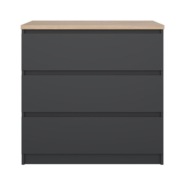 Ciemnoszara komoda 77x76x50 cm Naia – Tvilum-image-2
