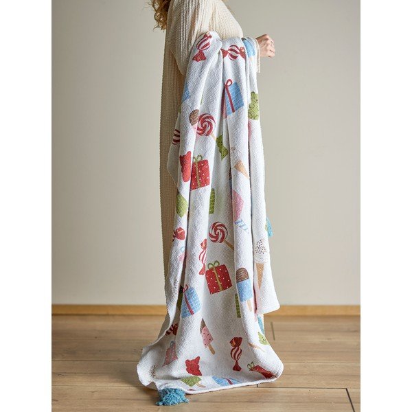 Biały koc dziecięcy 130x160 cm Sweets – Bloomingville Mini-image-1