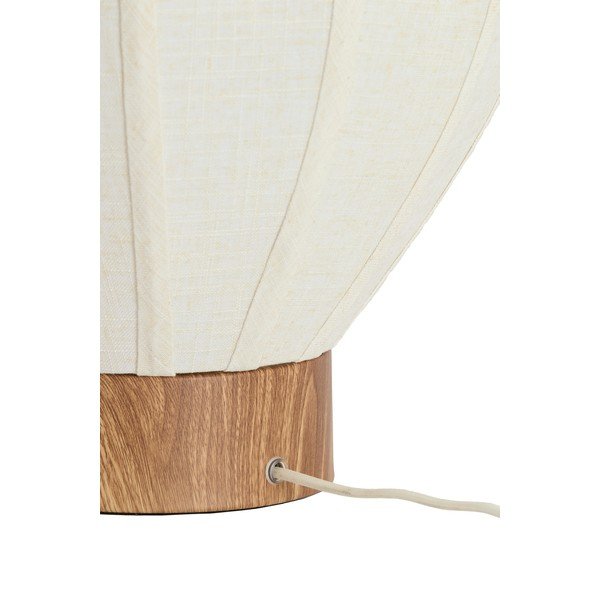 Kremowa metalowa lampa stołowa z tekstylnym kloszem (wysokość 36 cm) Kyzo – Light & Living-image-2