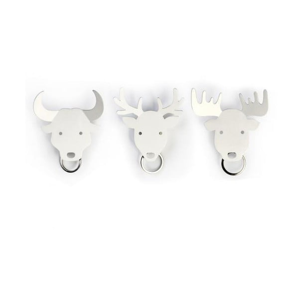 Wieszak na klucze QUALY Deer Key Holder, biały-image-2